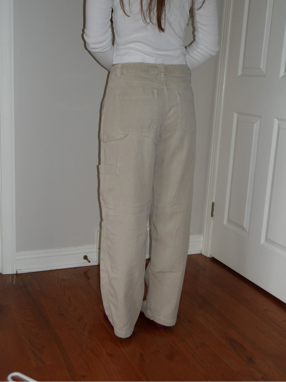 Garage Light Beige Women's Boyfriend Cargo Jeans - Picture 3 of 3